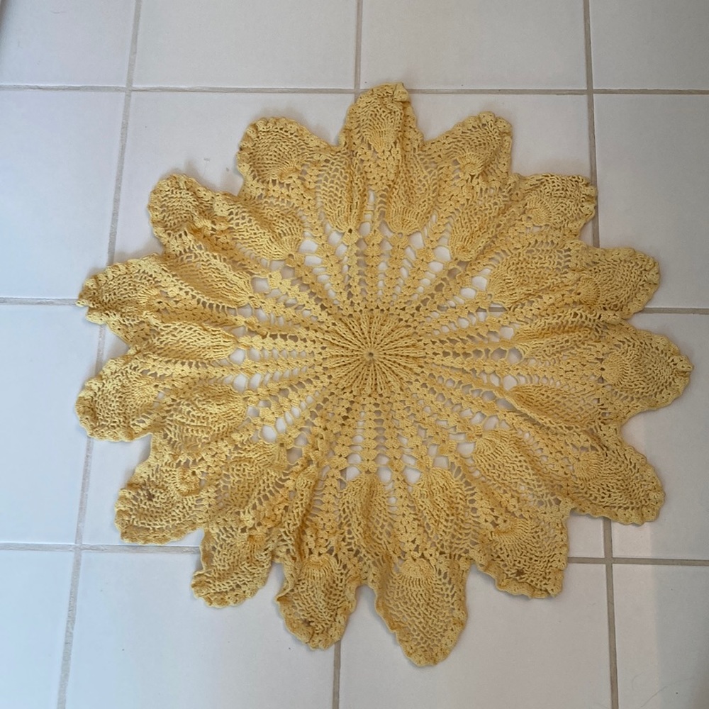 Homemade “Sunshine Sun” Doilie/Tablecloth